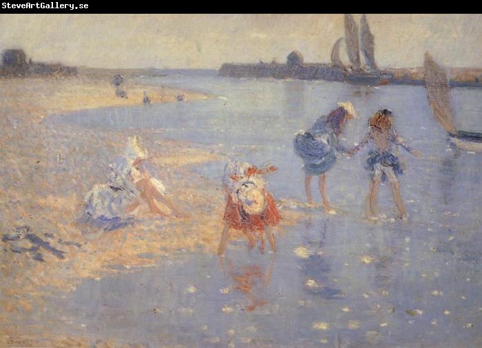 Philip Wilson Steer Children Paddling Walberswick